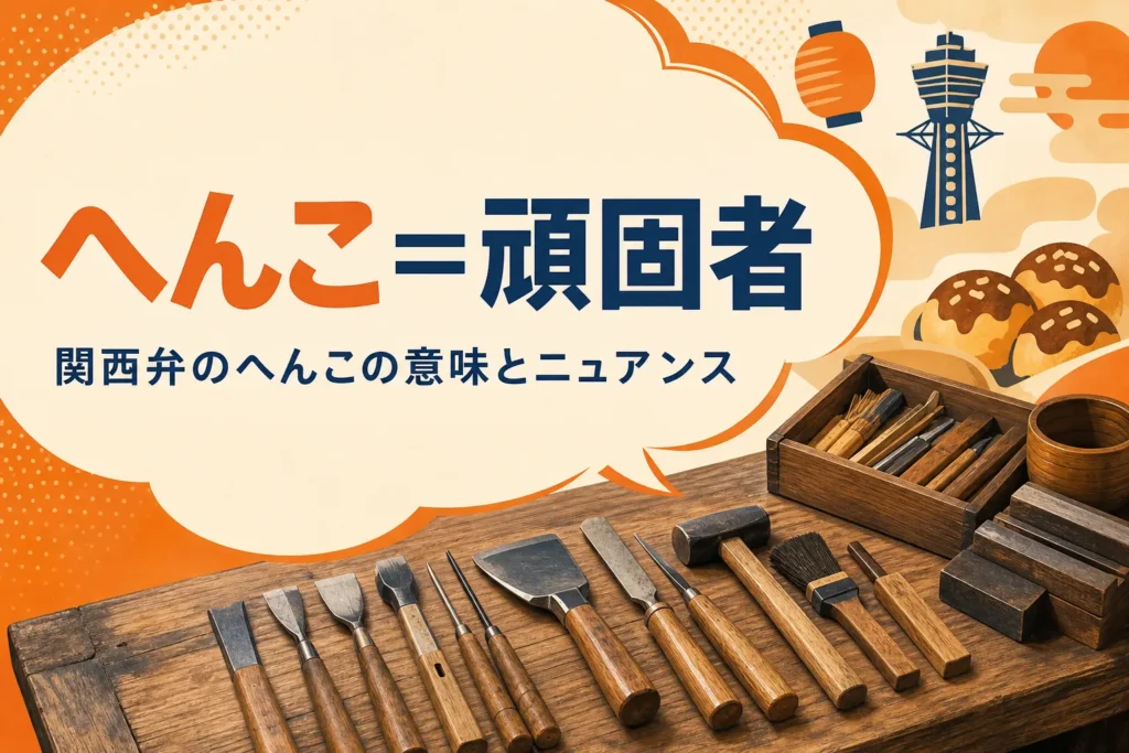 関西弁のへんこの意味を表すアイキャッチ