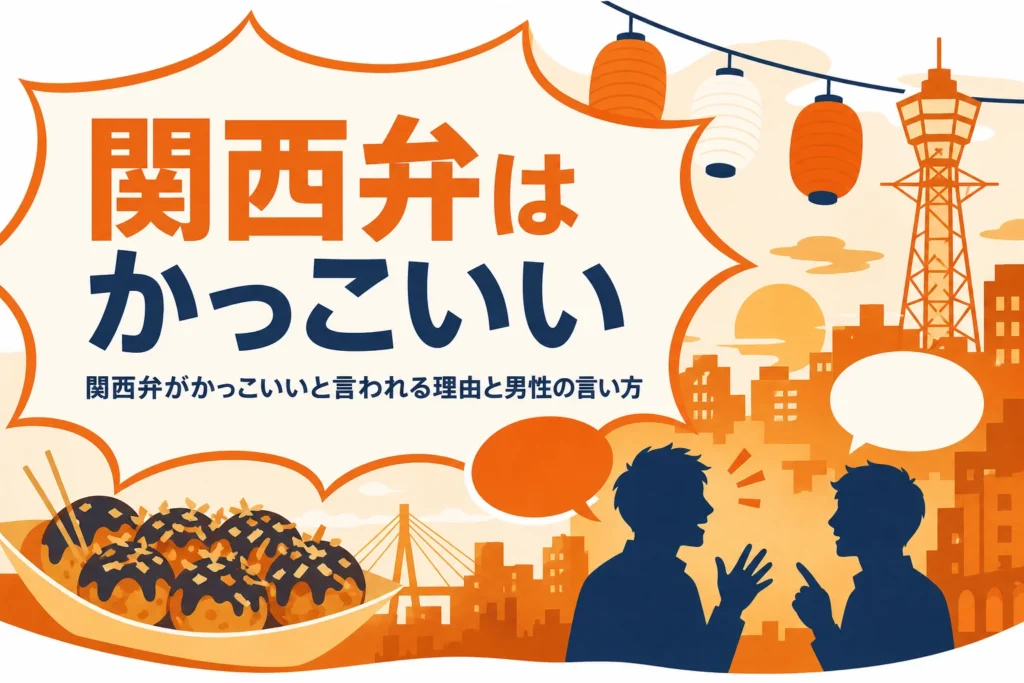 関西弁がかっこいいと言われる理由を表すアイキャッチ