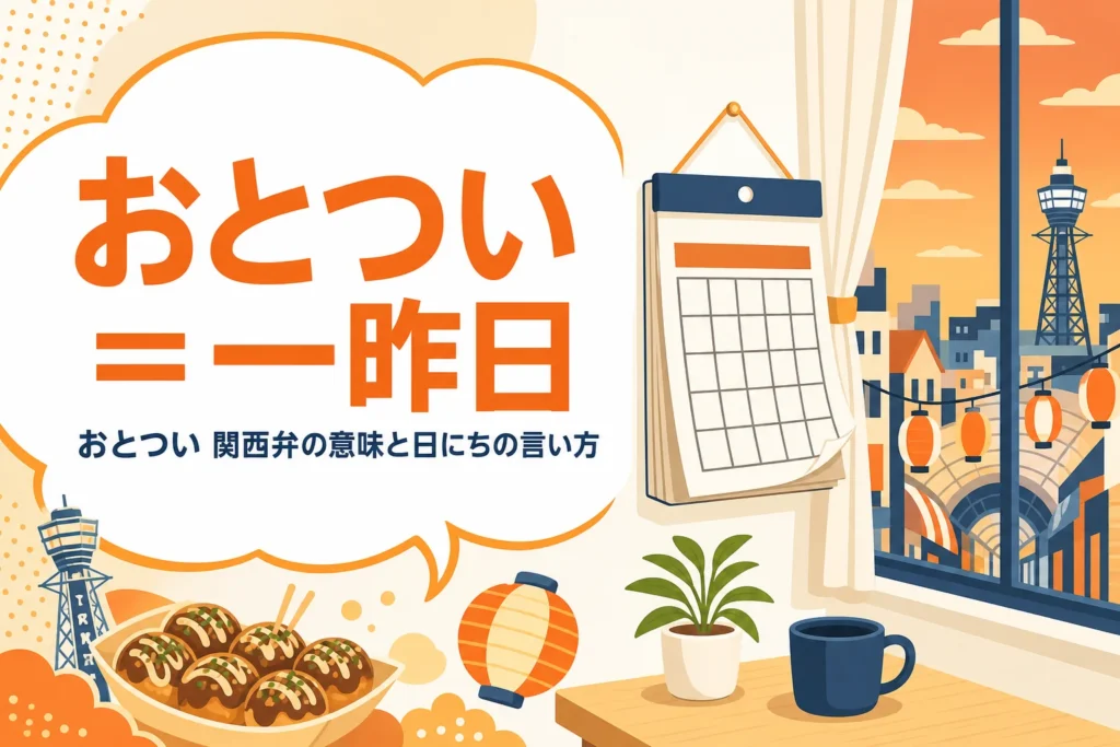 関西弁のおとついの意味を表すアイキャッチ
