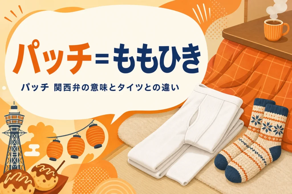 関西弁のパッチの意味を表すアイキャッチ