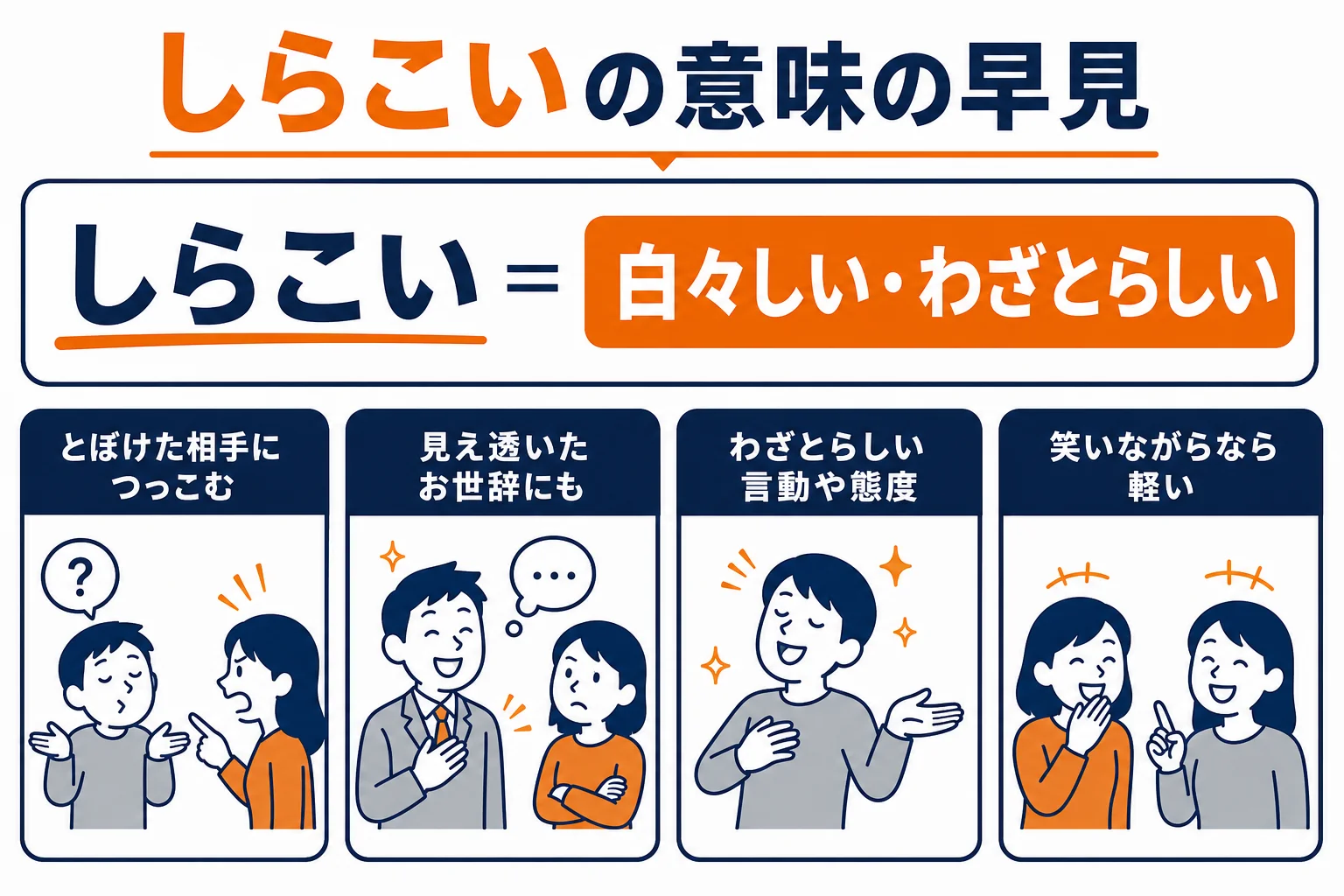 しらこいの意味と使い方の早見図